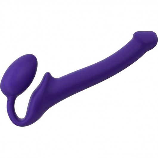 Фиолетовый безремневой страпон Silicone Bendable Strap-On - size S - Strap-on-me - купить с доставкой в Новосибирске