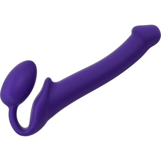 Фиолетовый безремневой страпон Silicone Bendable Strap-On - size M - Strap-on-me - купить с доставкой в Новосибирске