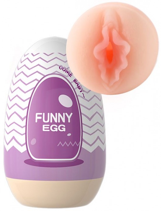 Мастурбатор-вагина Funny Egg в форме яйца - Eroticon - в Новосибирске купить с доставкой