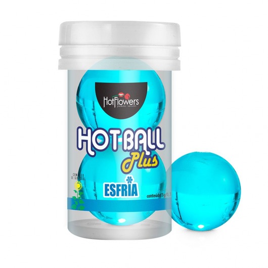 Лубрикант на масляной основе Hot Ball Plus с охлаждающим эффектом (2 шарика по 3 гр.) - HotFlowers - купить с доставкой в Новосибирске