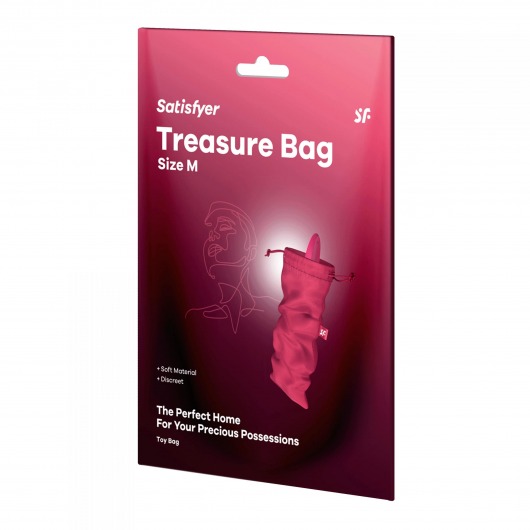 Розовый мешочек для хранения игрушек Treasure Bag M - Satisfyer - купить с доставкой в Новосибирске
