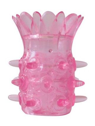 Розовая насадка на пенис с шипиками Лепестки - Erowoman-Eroman - в Новосибирске купить с доставкой